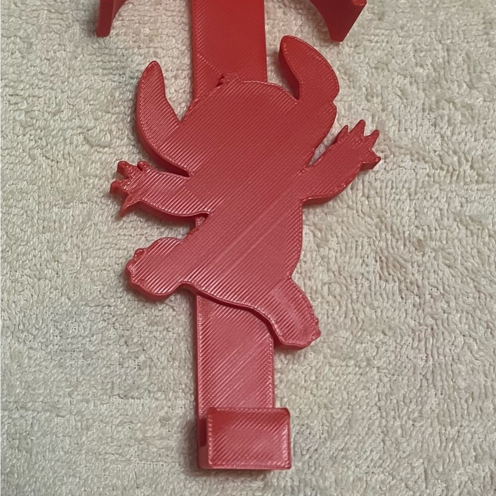 Red Character Wall Hook for Disney ears and Loungefly bag. Made by a 3D Printer. - Picture 2 of 4